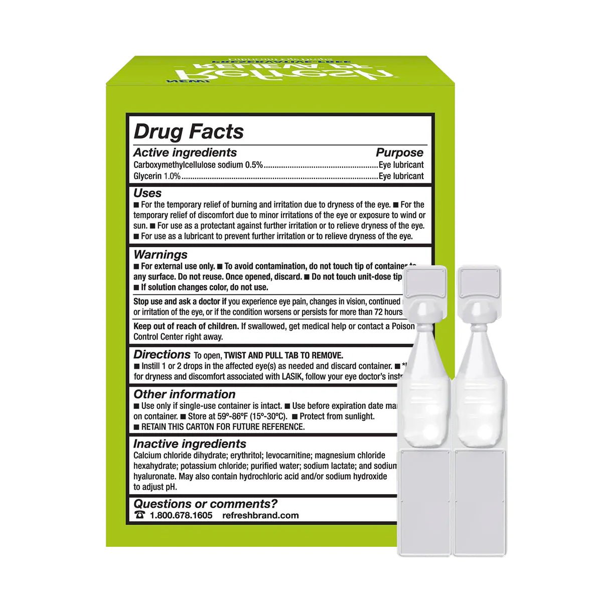 Refresh Relieva Preservative-Free Lubricant Eye Drops (30 Single-Use Vials) - Dryeye Rescue