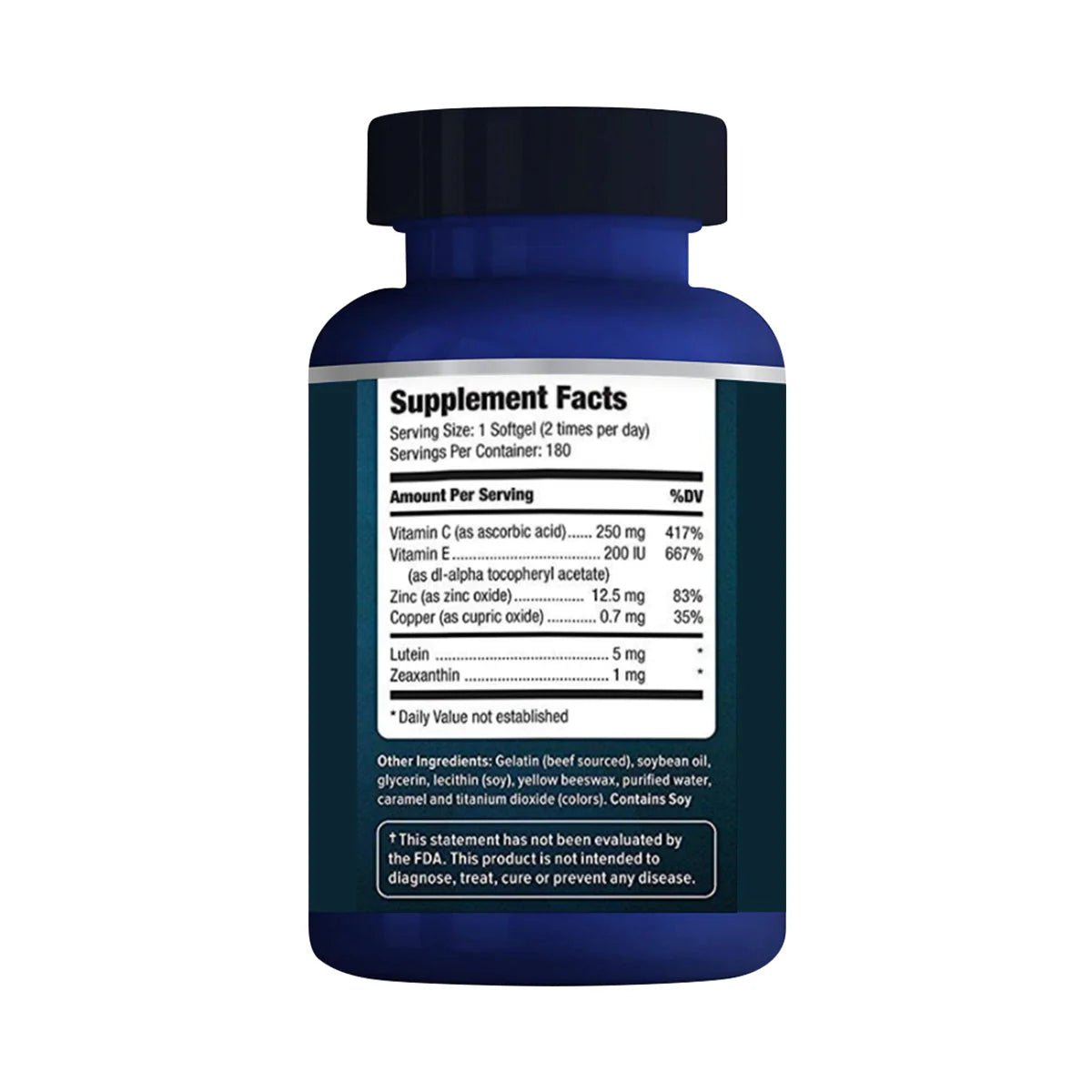 Focus Select Supplement - AREDS2 formula for Macular Degeneration (180ct. 90 Day Supply) - Dryeye Rescue