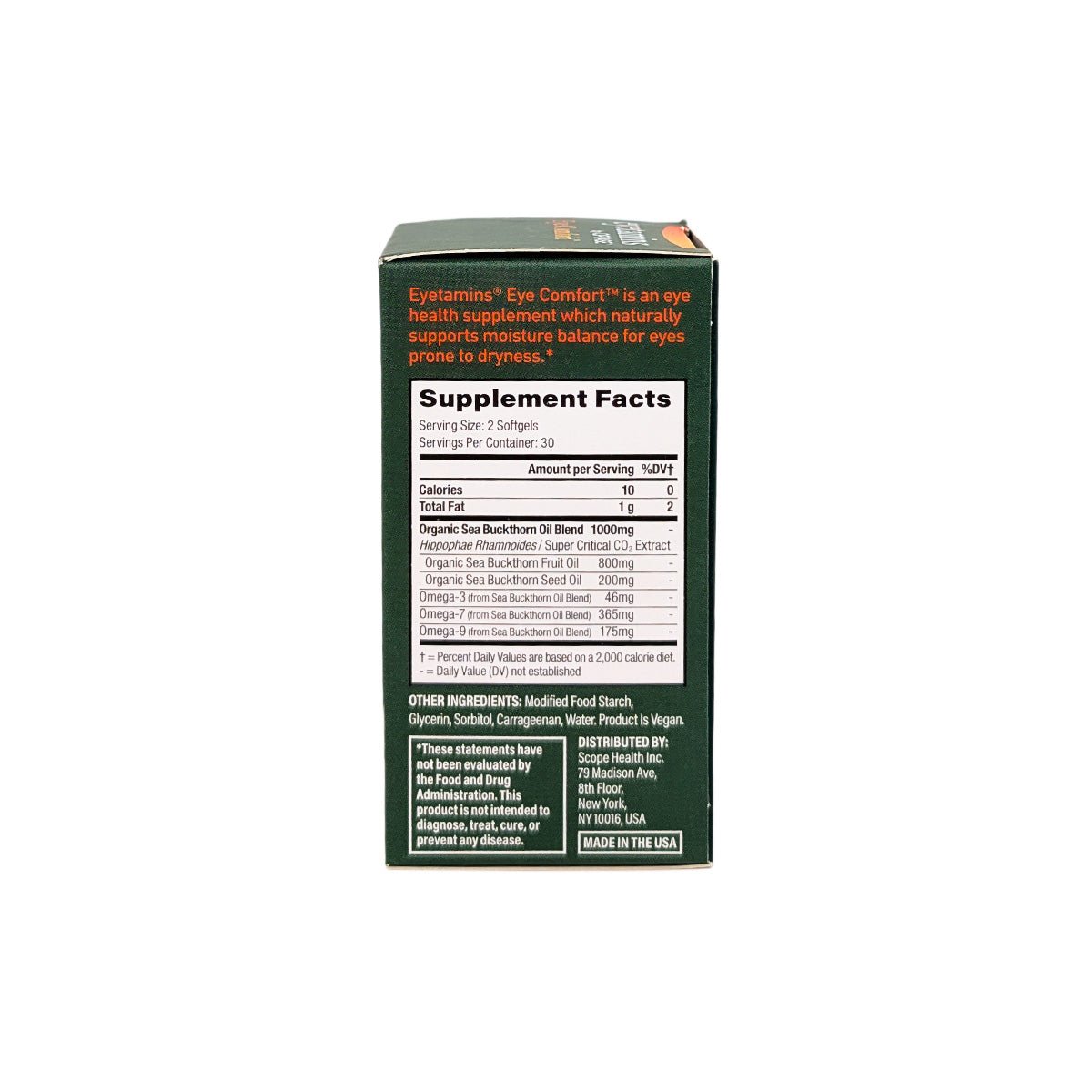 Eyetamins Dry Eye Comfort: Natural Supplements for Dry Eyes 60ct - Dryeye Rescue