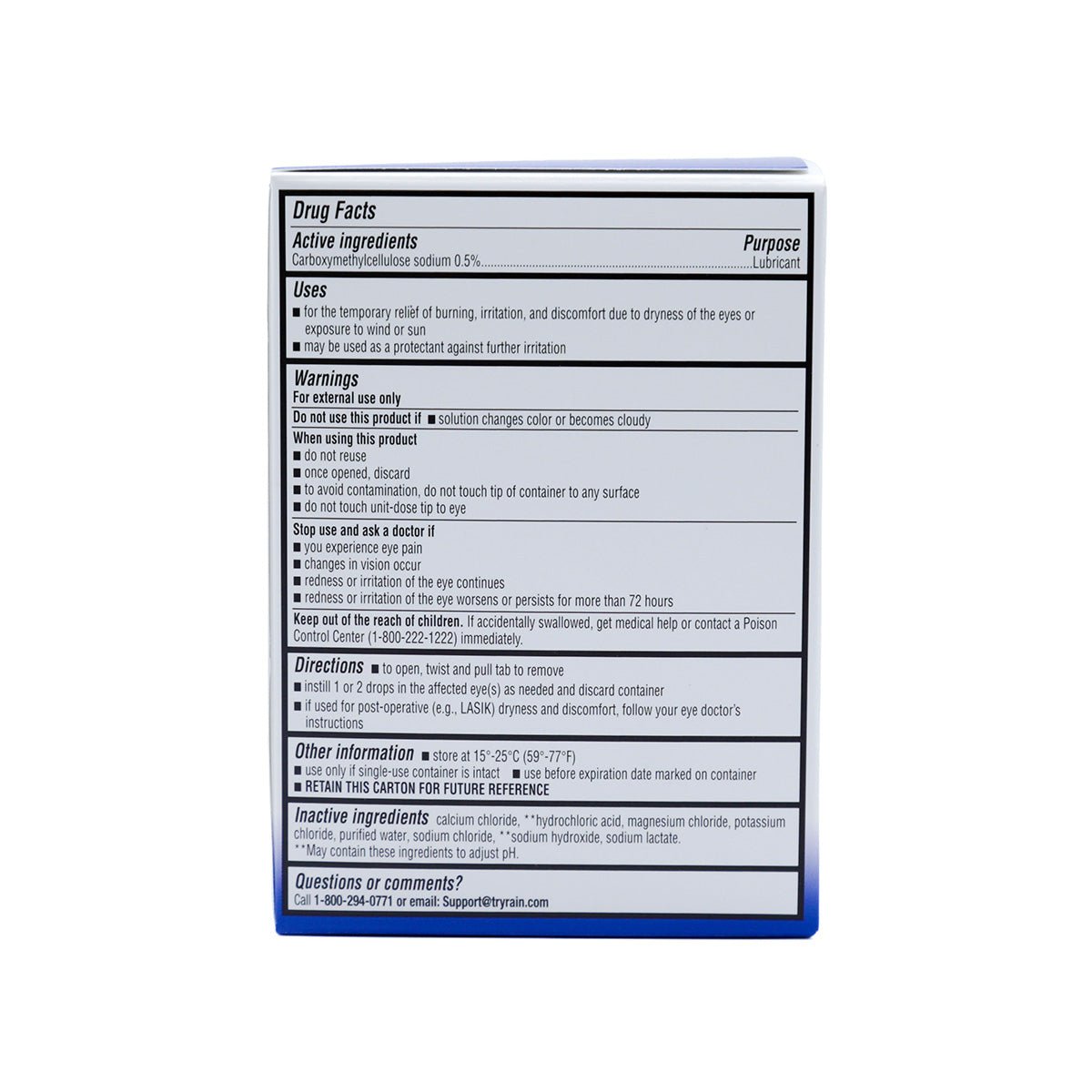 Rain Renewal Eye Drops PF Single-Use Vials (30ct Vials) - Dryeye Rescue