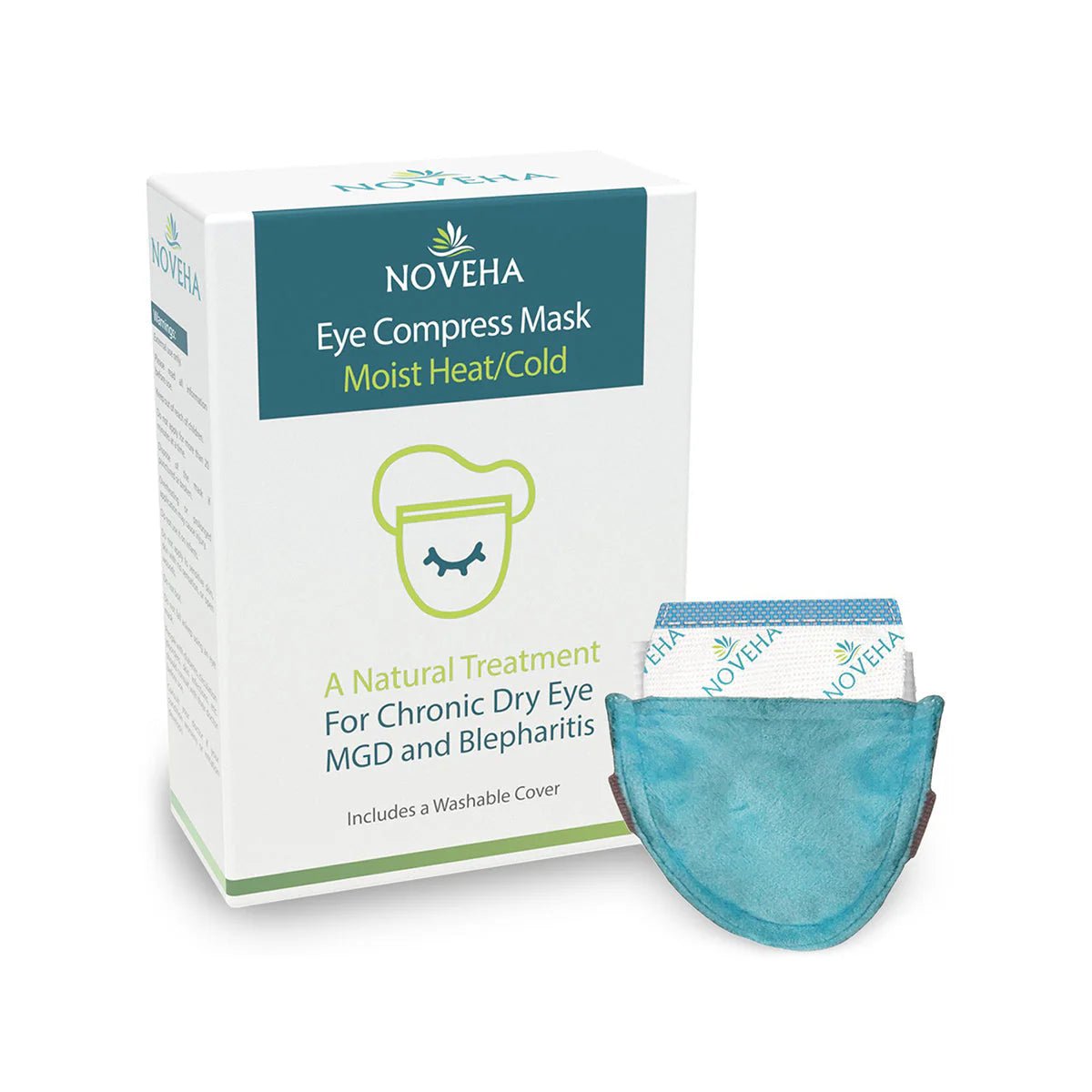 Noveha Dry Eye Mask with Washable Cover, Microwavable (Single-Eye) - Dryeye Rescue