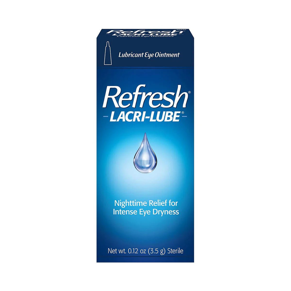 Refresh Lacri - Lube Lubricant Eye Ointment for Nighttime dryness (3.5g Tube) - Dryeye Rescue