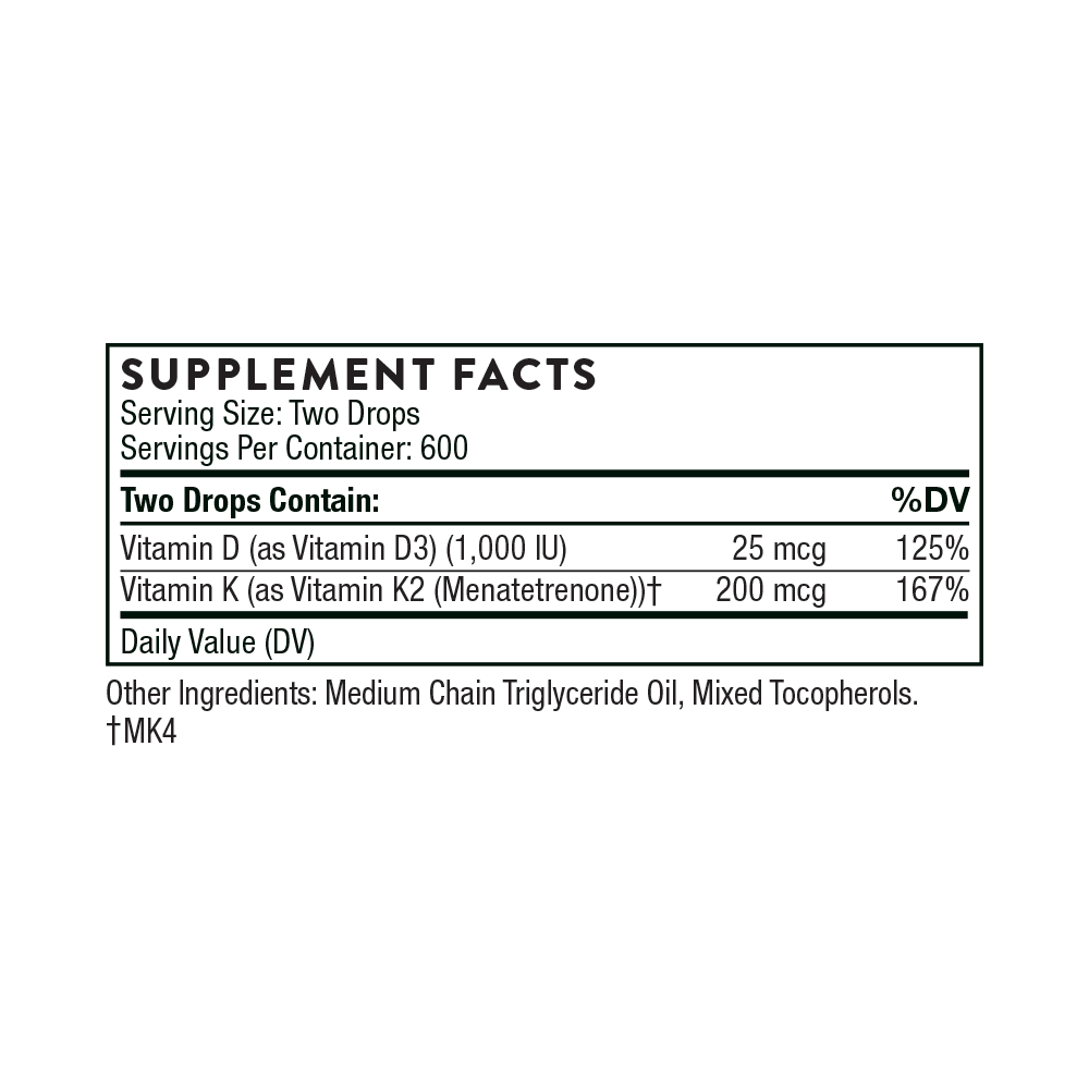 Supplement Facts panel listing serving size and nutrient amounts