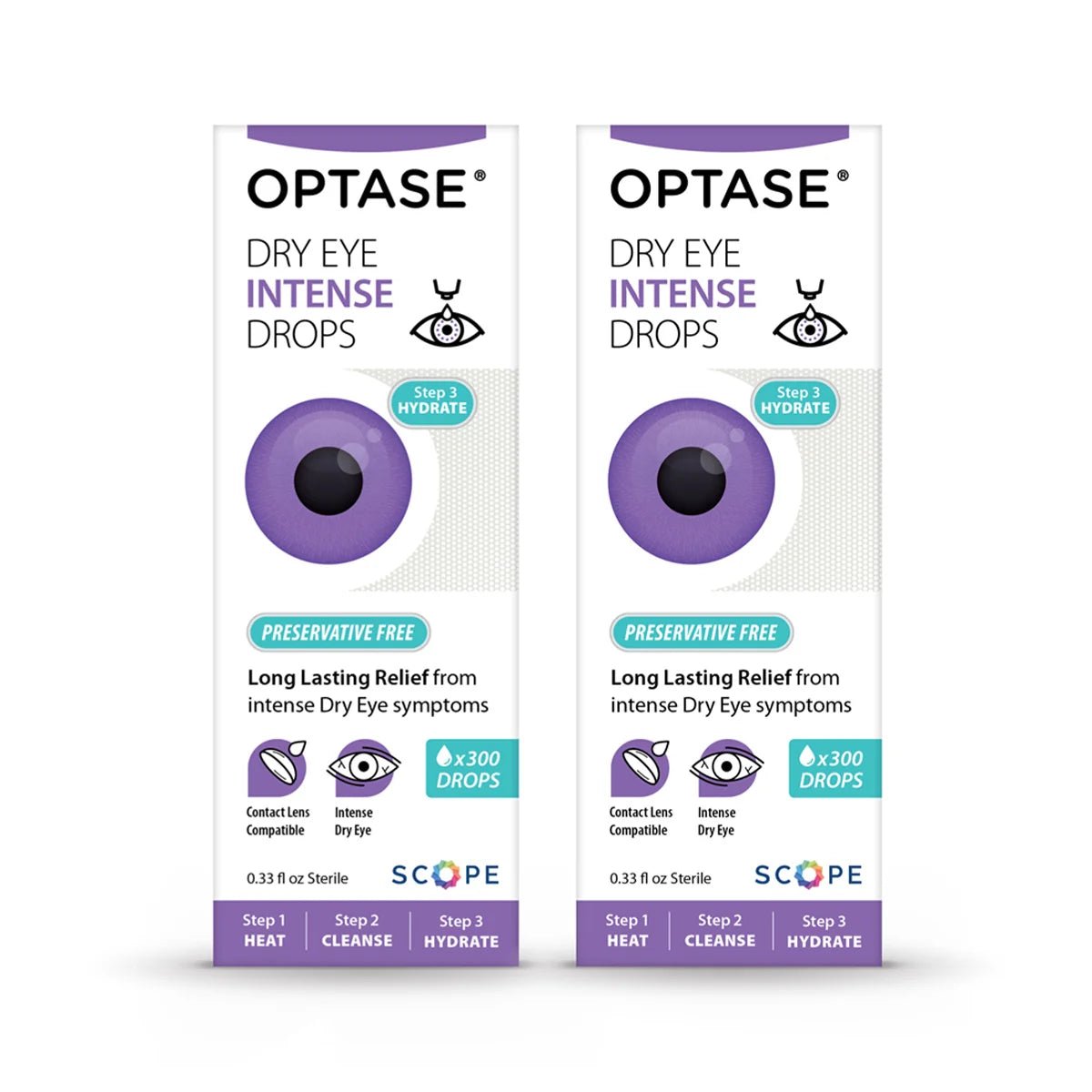 Optase Intense 2-pack Preservative Free Eye Drops 2-Pack - Dryeye Rescue