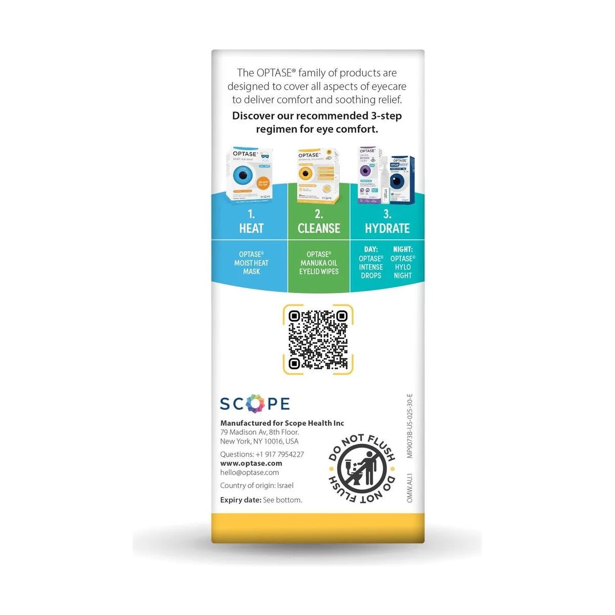 Optase Manuka Oil Eyelid Wipes, Preservative Free, Box of 30 - Dryeye Rescue