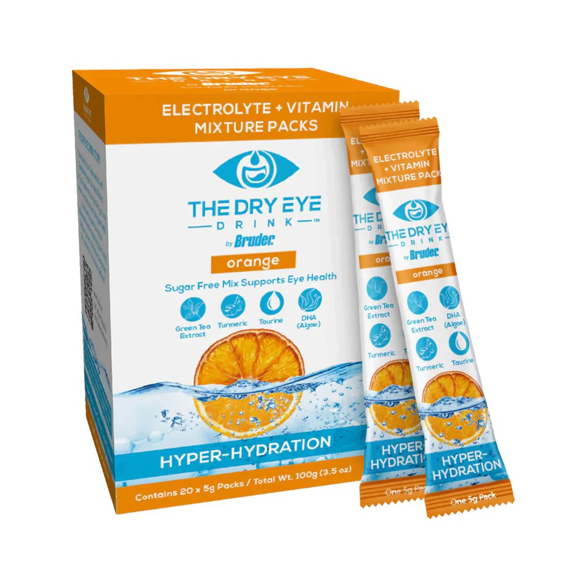 Dry Eye Drink™ Daytime – Doctor - Formulated Electrolyte Hydration for Eye Health (20 Packets) - Dryeye Rescue