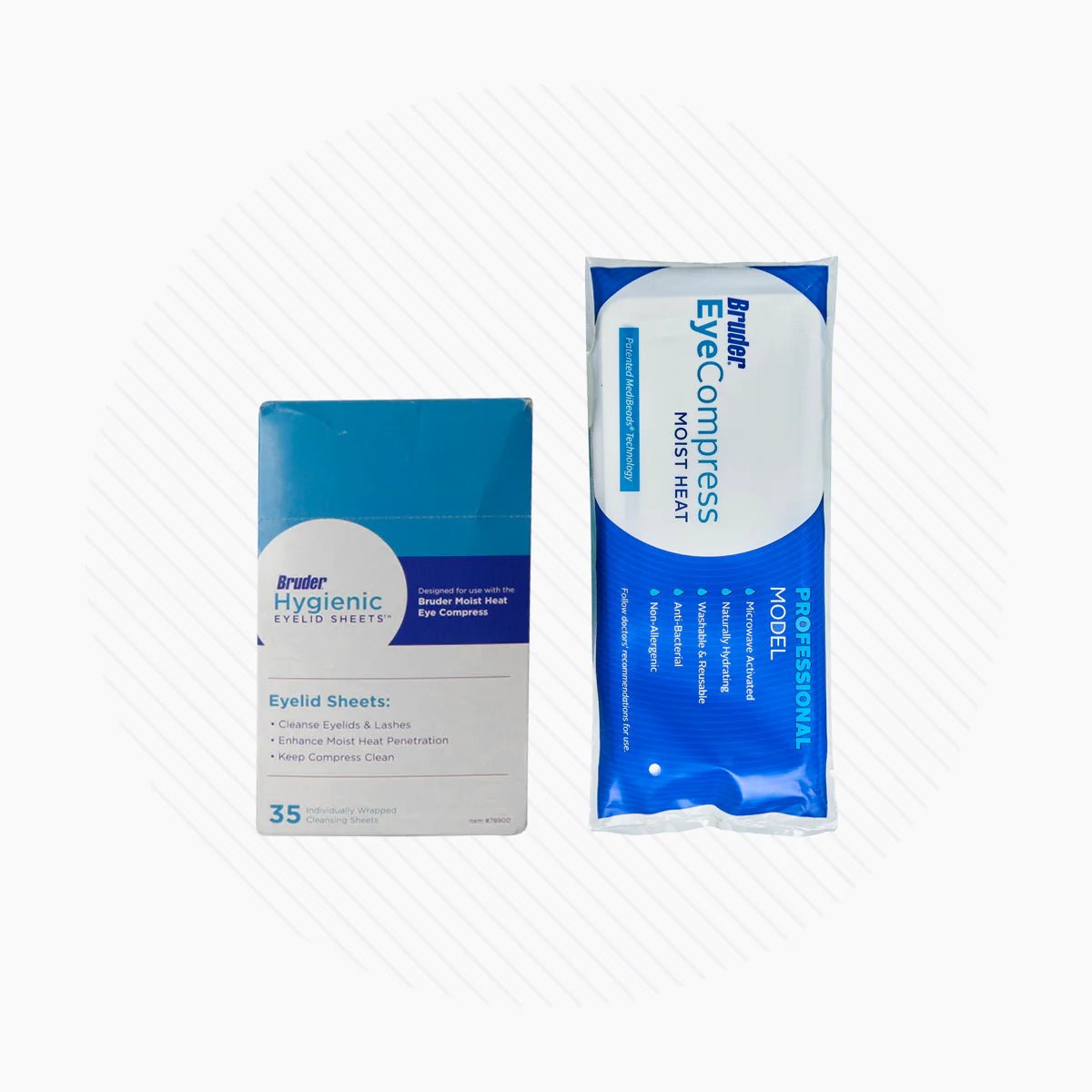 Bruder Eye Mask & Eyelid Sheets (1 Mask and 1 Box of EyeLid Sheets) - Dryeye Rescue