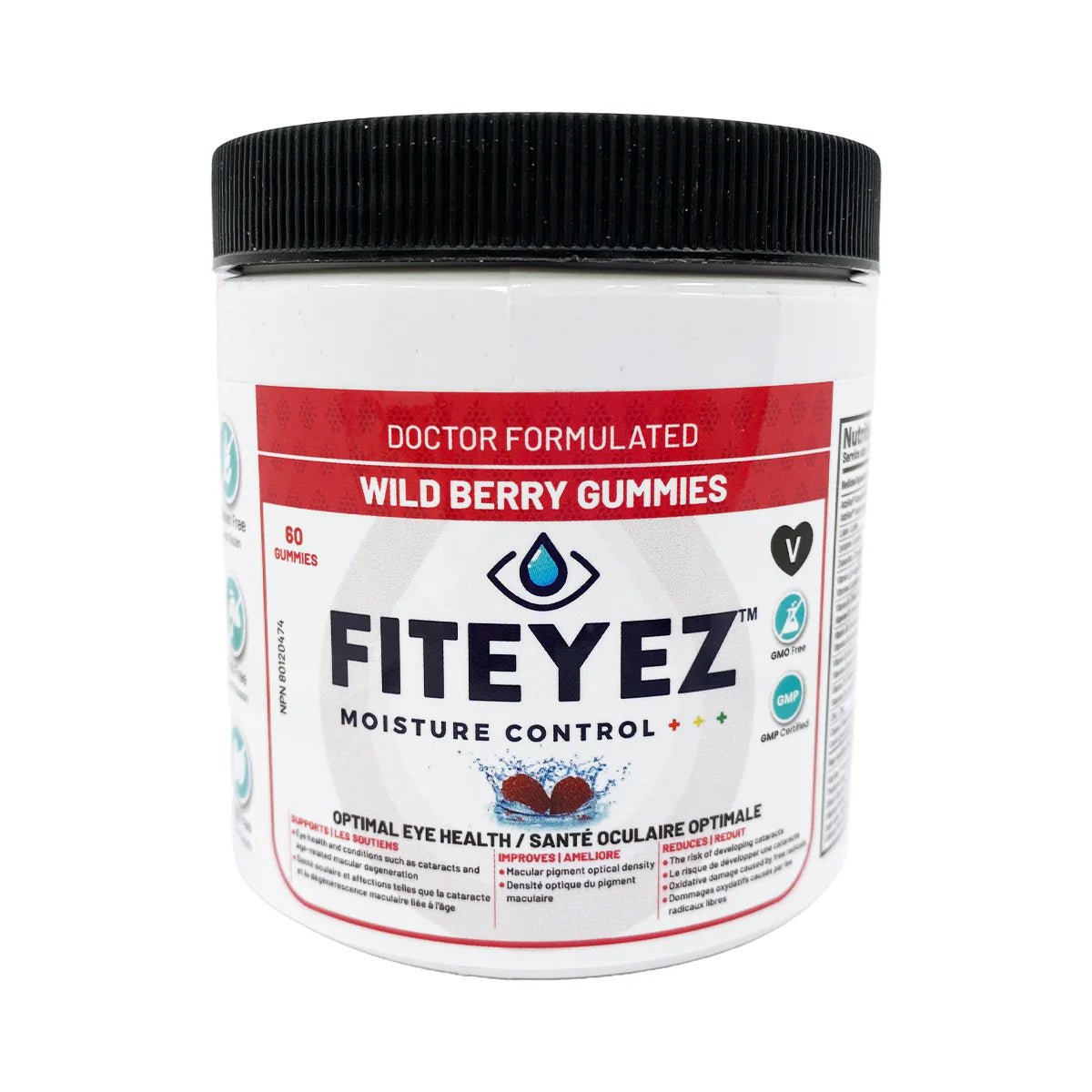 FitEyez, Eye Fitness Gummies, Complete Multivitamin for your Eyes (Wild Berry 60ct) 1-2 month Supply - Dryeye Rescue