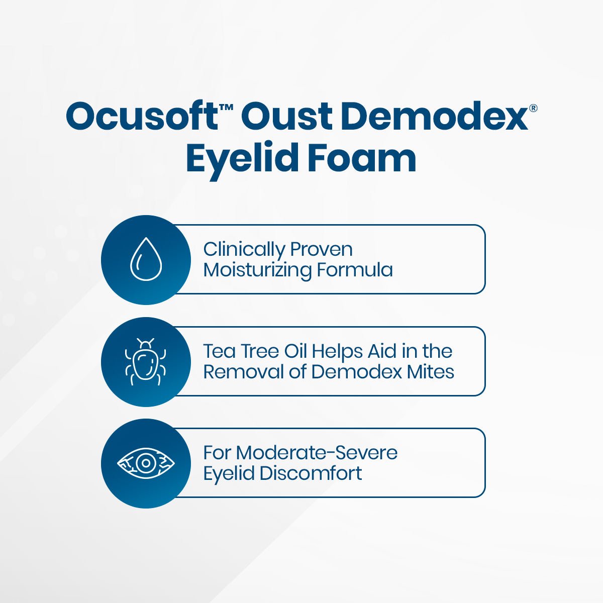 OCuSOFT Oust Demodex Removal Cleanser Foam (50mL) - Dryeye Rescue