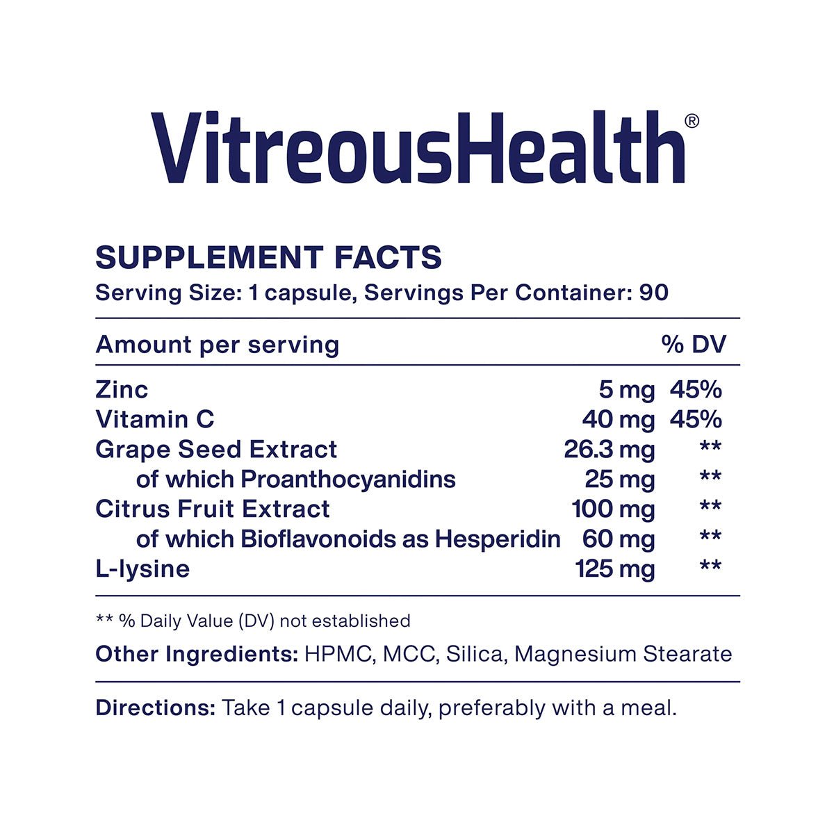 VitreousHealth by MacuHealth - Eye Floaters Formula (90ct - 90 day supply) - Dryeye Rescue