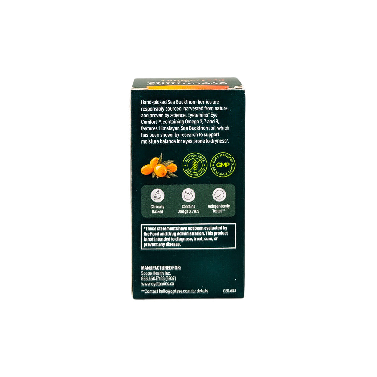 Eyetamins Dry Eye Comfort: Natural Supplements for Dry Eyes 60ct