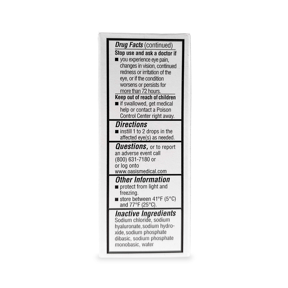 Oasis Tears PF Preservative-Free Lubricant Eye Drops (2 x 10 mL Multi-Dose Bottles) - Dryeye Rescue