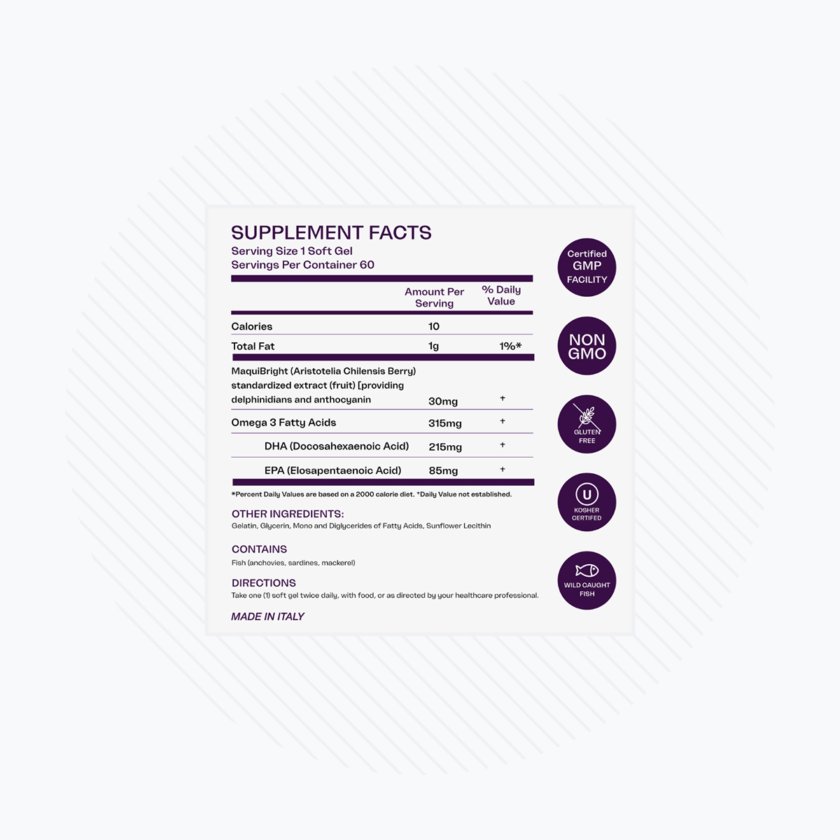 Avenova Eye Health Support with MaquiBright & Omega - 3 (60ct 1 Month Supply) - Dryeye Rescue