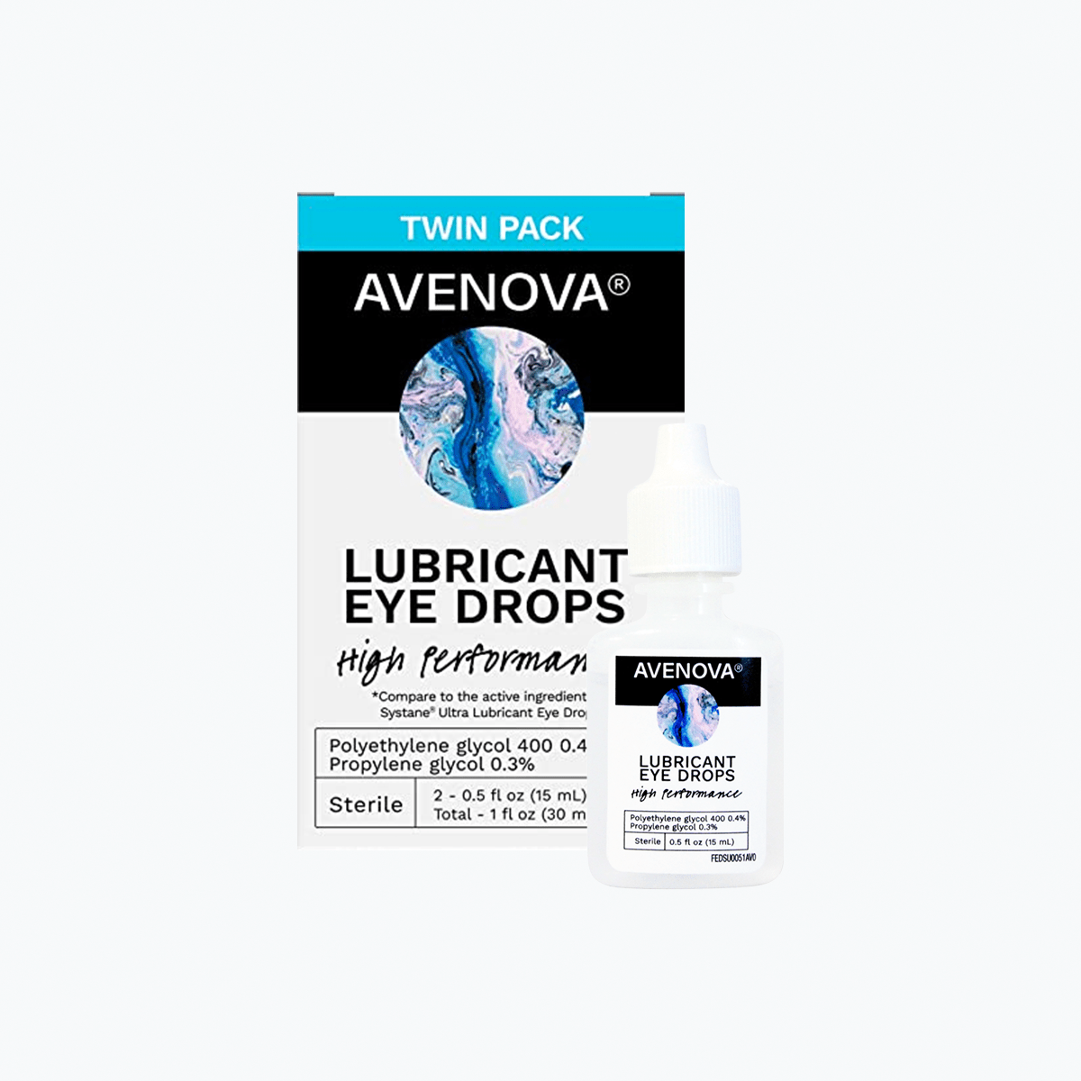 Avenova Lubricant Eye Drops (Twin Pack) 15ml Bottles - Dryeye Rescue