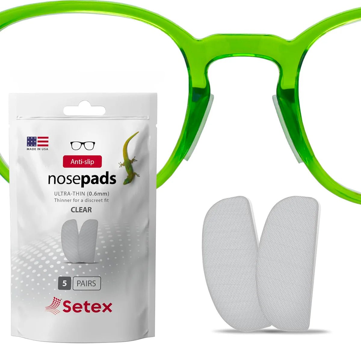 Setex Anti-Slip Nosepads Ultra-Thin (0.6mm) Clear, 5 pairs - Dryeye Rescue