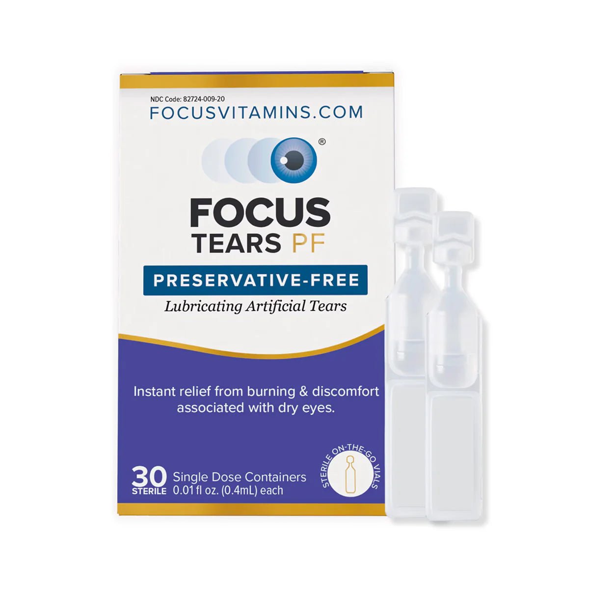 Focus Tears PF Eye Drops (30ct Vials) - Dryeye Rescue
