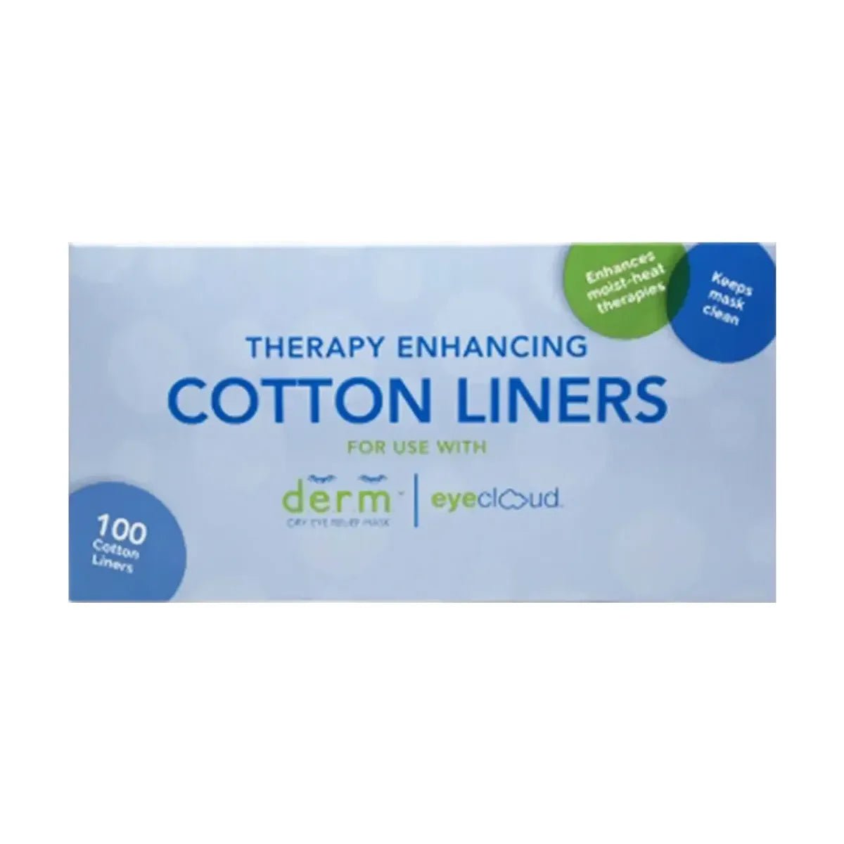 EyeEco D.E.R.M.™ Dry Eye Relief Mask & Replacement Liners Bundle (Mask Plus 100 Cotton Liners) - Dryeye Rescue