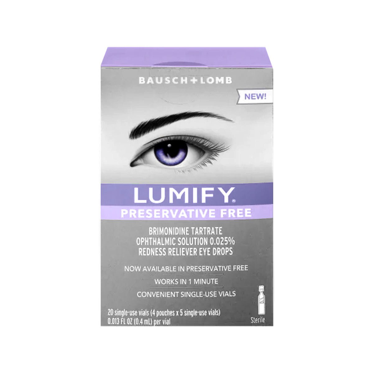 Lumify Preservative Free Redness Reliever Vials (20ct) - Dryeye Rescue