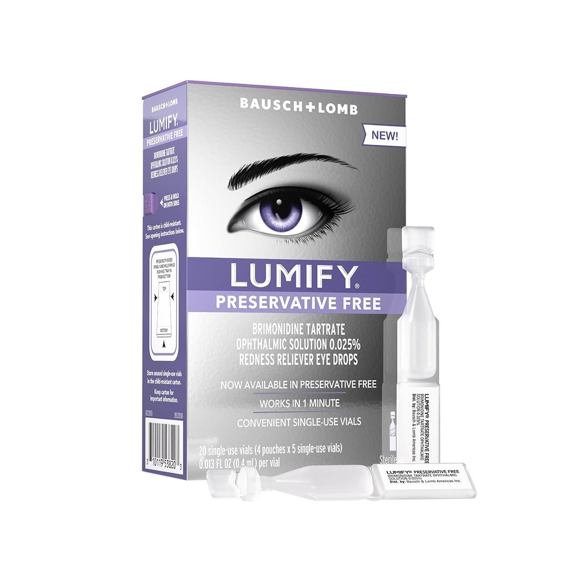 Lumify Preservative Free Redness Reliever Vials (20ct) - Dryeye Rescue