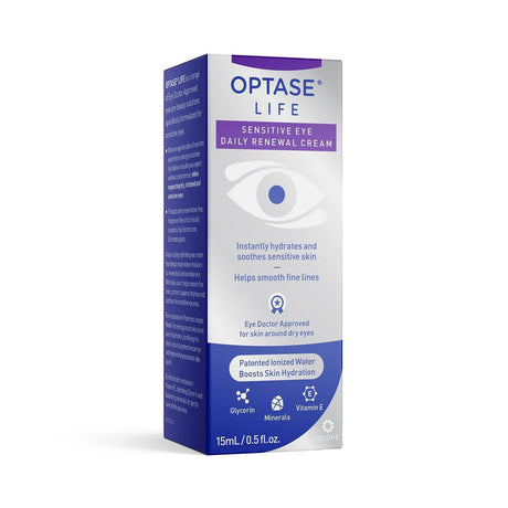 Optase LIFE Sensitive Eye Daily Renewal Cream - Relief for Dry, Sensitive Eyes (15mL) - Dryeye Rescue