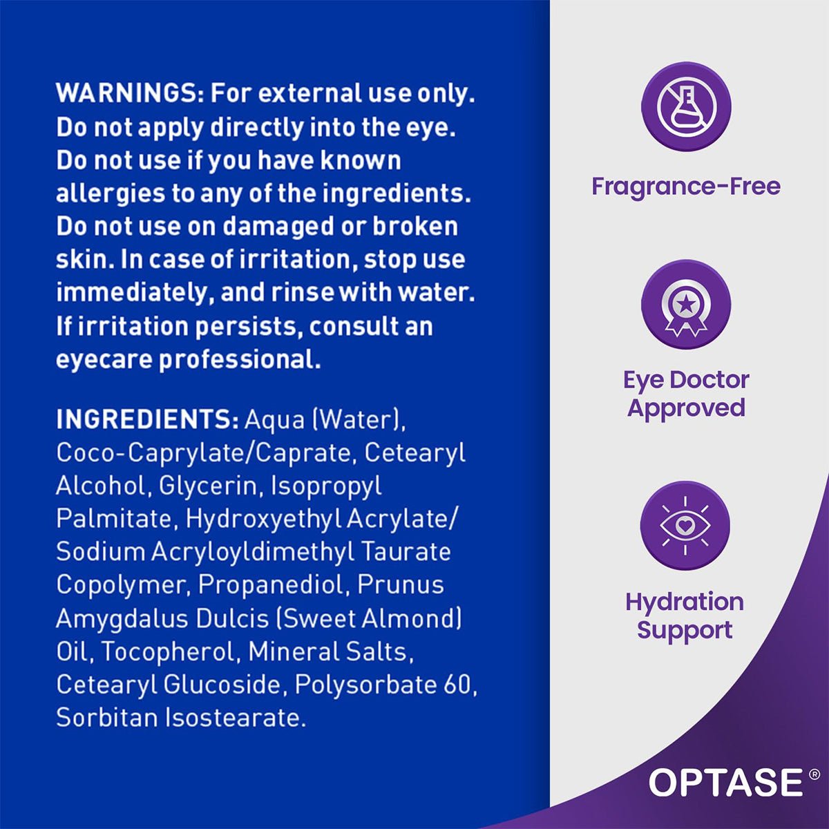 Optase LIFE Sensitive Eye Daily Renewal Cream - Relief for Dry, Sensitive Eyes (15mL) - Dryeye Rescue