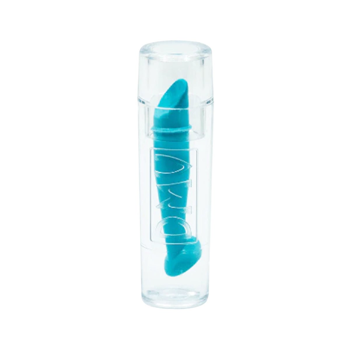 A DMV 45 Contact Lens Remover for RGP or Scleral (10-pack) features cylindrical containers with transparent caps and clear bodies, revealing their bright blue appearance resembling scleral lenses.