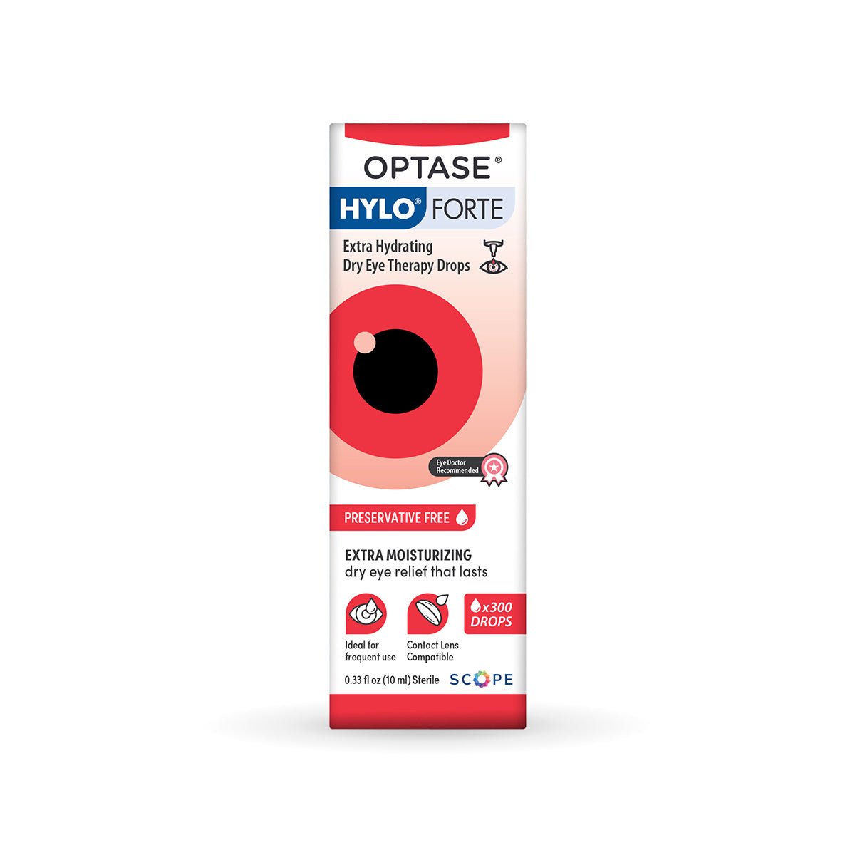 Optase Hylo Forte Dry Eye Therapy Preservative - Free Drops (10mL) - Dryeye Rescue