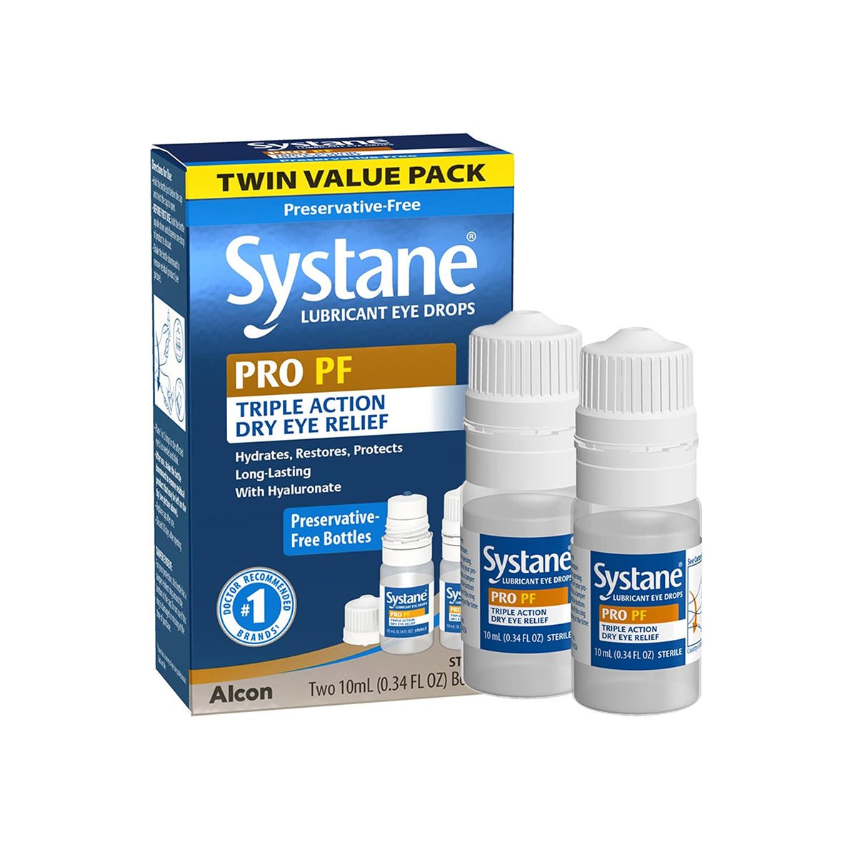 Systane® PRO PF Multi - Dose Lubricant Eye Drops – 10mL (Twin Pack) - Dryeye Rescue