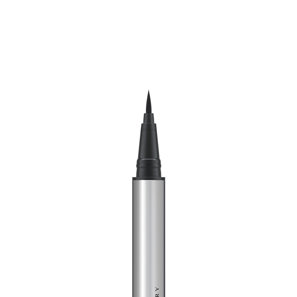 Close-up of the silver Eyes are the Story Eye Proof Liquid EyeLiner (0.6ml) with a fine, pointed black tip against a plain white background, ideal for achieving a flawless cateye.