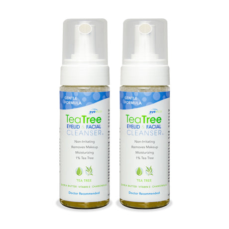 Purchase the TranquilEyes 2-pack by PRN, featuring a gentle foaming cleanser with 1% tea tree, shea butter, vitamin E, and chamomile. Its hydrating, non-irritating, ideal for sensitive skin. Each bottle has a pump and removes makeup effectively.