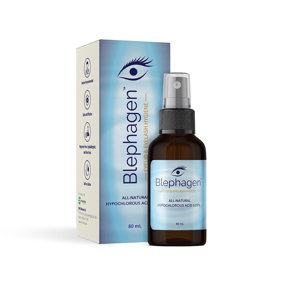 Blephagen Hypochlorous Acid for Eyelid and Eyelash Hygiene (40mL) - Dryeye Rescue