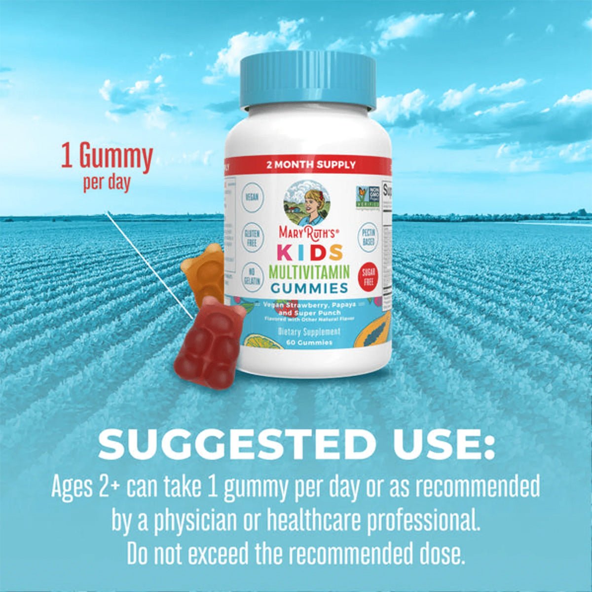 Mary Ruth's Kids Multivitamin Gummies (60ct) 2 - Month Supply - Dryeye Rescue