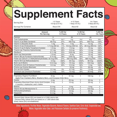 Mary Ruth's Liquid Morning Multivitamin Essentials+ - Fruit Punch (32 oz) - Dryeye Rescue
