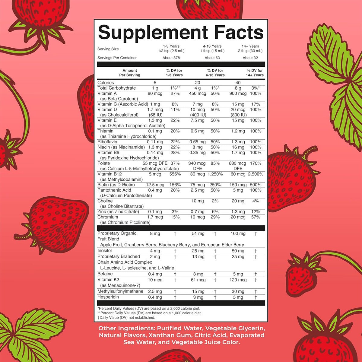 Mary Ruth's Liquid Morning Multivitamin Essentials+ - Strawberry (32 oz) - Dryeye Rescue