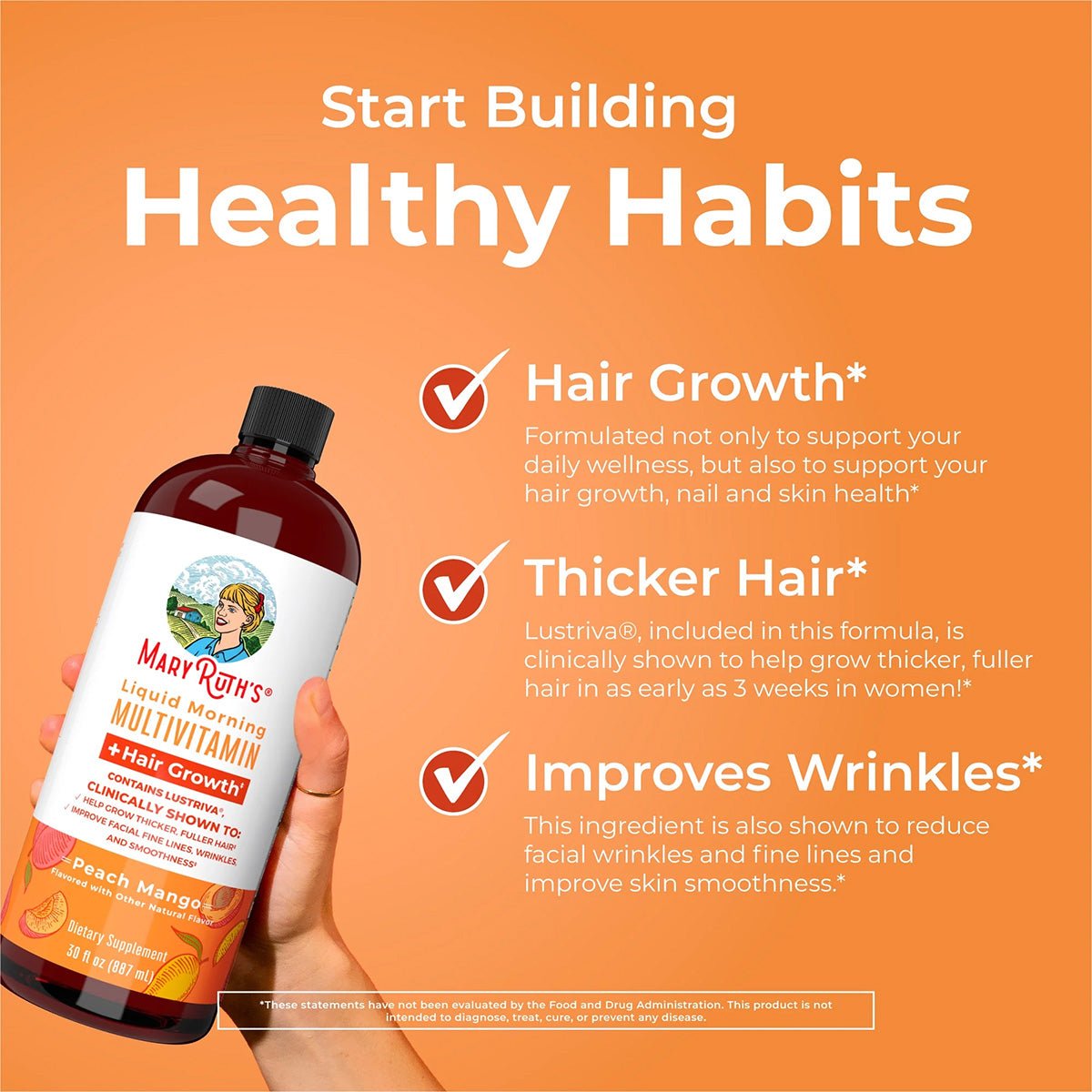 Mary Ruth's Liquid Morning Multivitamin + Hair Growth (30 oz) - Dryeye Rescue