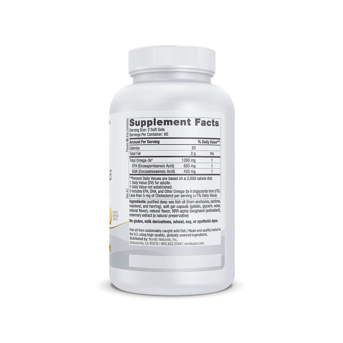 Nordic Naturals ProOmega, Lemon Flavor, Omega Supplement (3 Sizes) - Dryeye Rescue