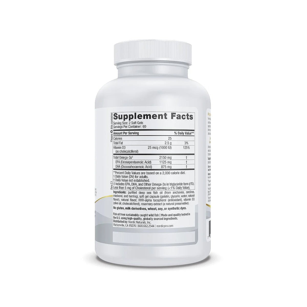 Nordic Naturals ProOmega® 2000 - D – High - Potency Omega - 3 with Vitamin D3 for Eye & Vision Health (120ct) - Dryeye Rescue