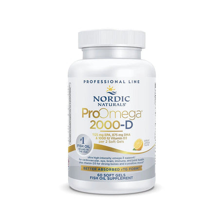 Nordic Naturals ProOmega® 2000 - D – High - Potency Omega - 3 with Vitamin D3 for Eye & Vision Health (60ct) - Dryeye Rescue
