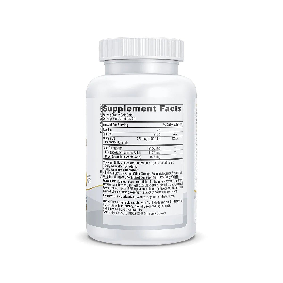 Nordic Naturals ProOmega® 2000 - D – High - Potency Omega - 3 with Vitamin D3 for Eye & Vision Health (60ct) - Dryeye Rescue