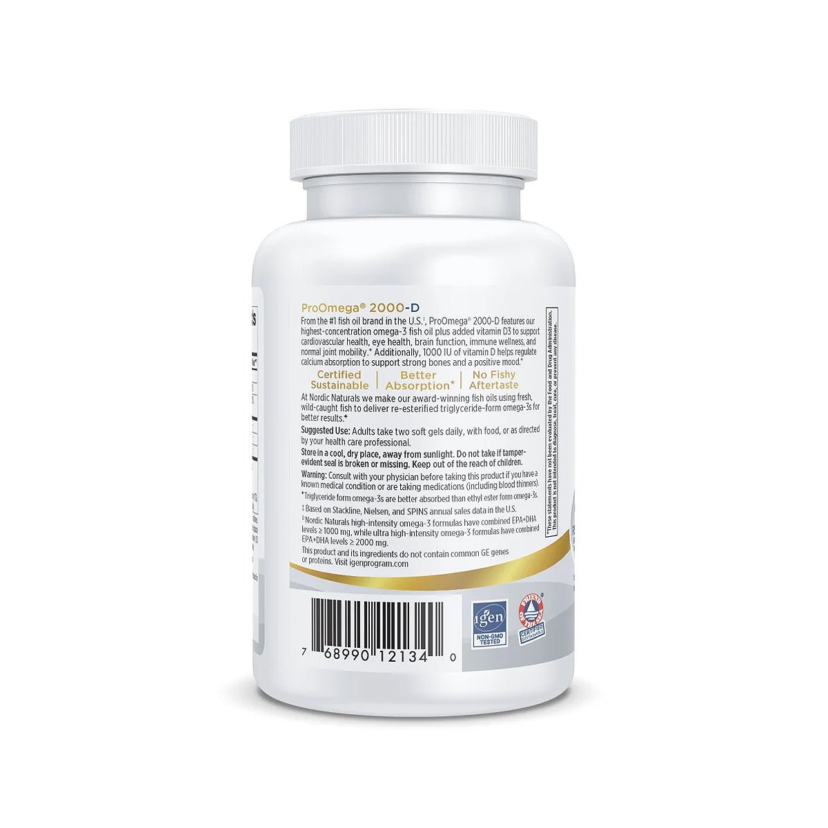 Nordic Naturals ProOmega® 2000 - D – High - Potency Omega - 3 with Vitamin D3 for Eye & Vision Health (60ct) - Dryeye Rescue