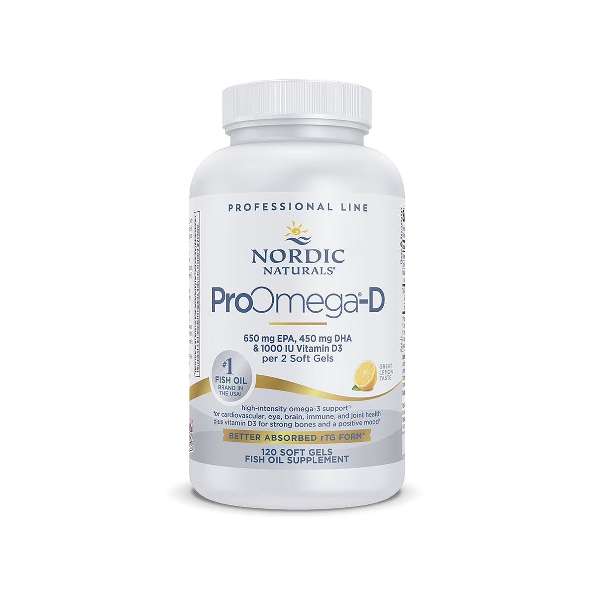 Nordic Naturals ProOmega - D Lemon Flavor (120ct) - Dryeye Rescue
