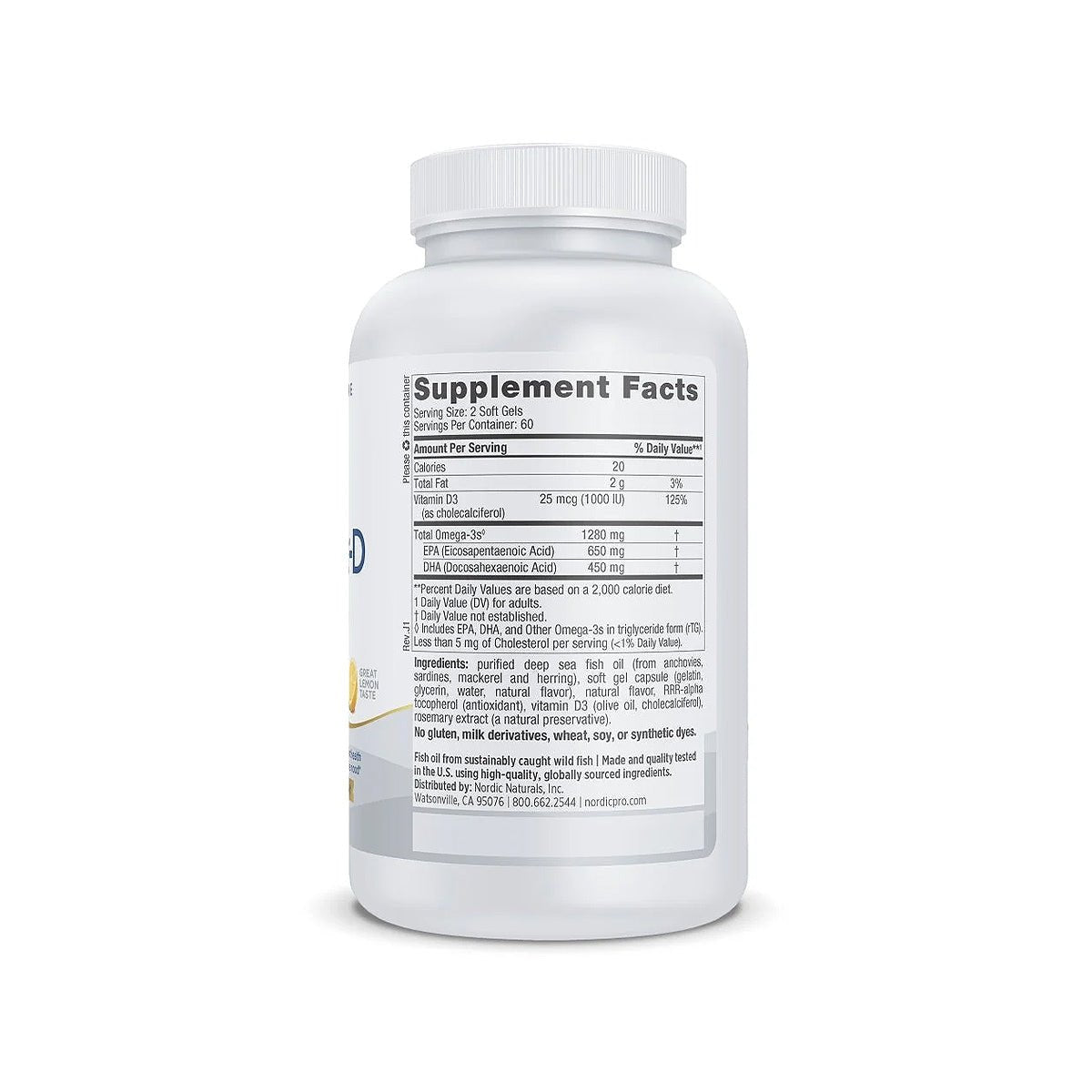 Nordic Naturals ProOmega - D Lemon Flavor (120ct) - Dryeye Rescue