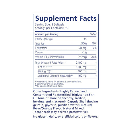 PRN Flex Omega Benefits FO3 with Vitamin D3 for Joint Health (270ct) 3 - Month Supply - Dryeye Rescue