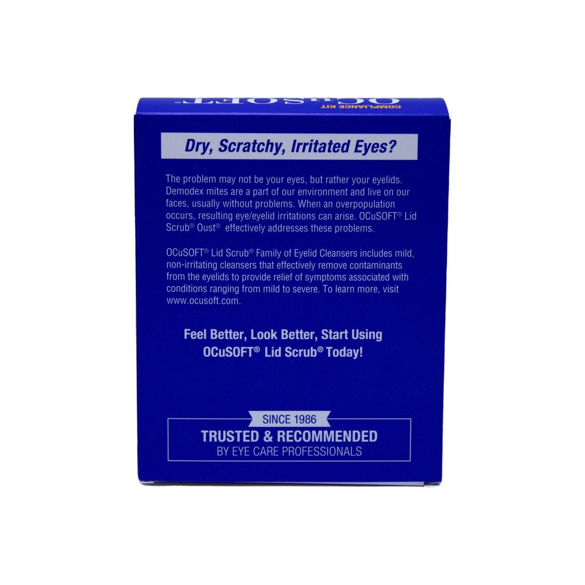 OCuSOFT Oust Demodex Cleanser Foam Compliance Kit (50ml Foam with 100 pads) - Dryeye Rescue