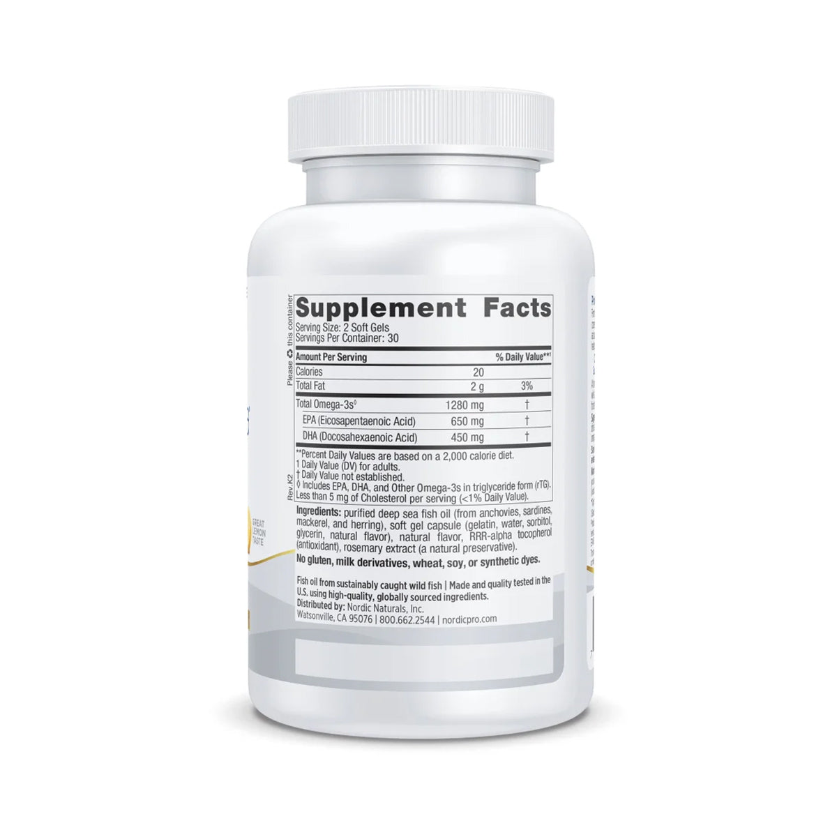 Nordic Naturals ProOmega, Lemon Flavor, Omega Supplement (3 Sizes)