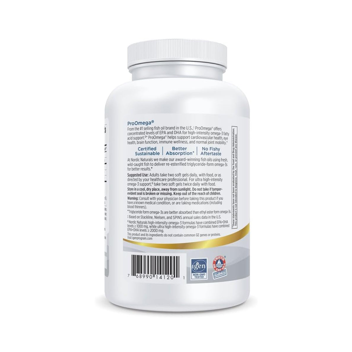 Nordic Naturals ProOmega, Lemon Flavor, Omega Supplement (3 Sizes)