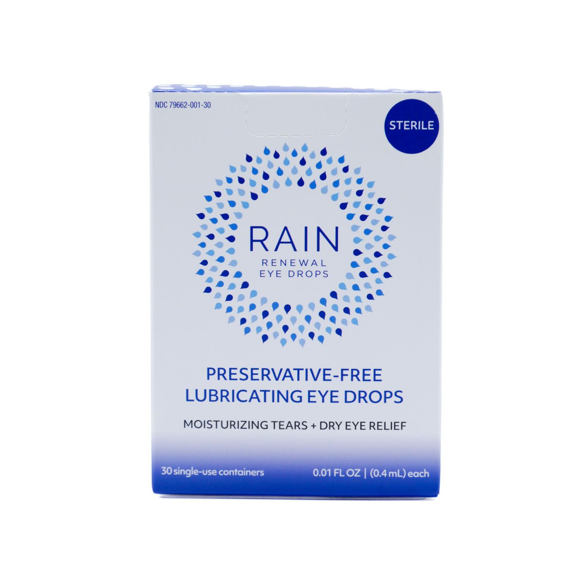 Rain Renewal Eye Drops PF Single-Use Vials (30ct Vials) - Dryeye Rescue