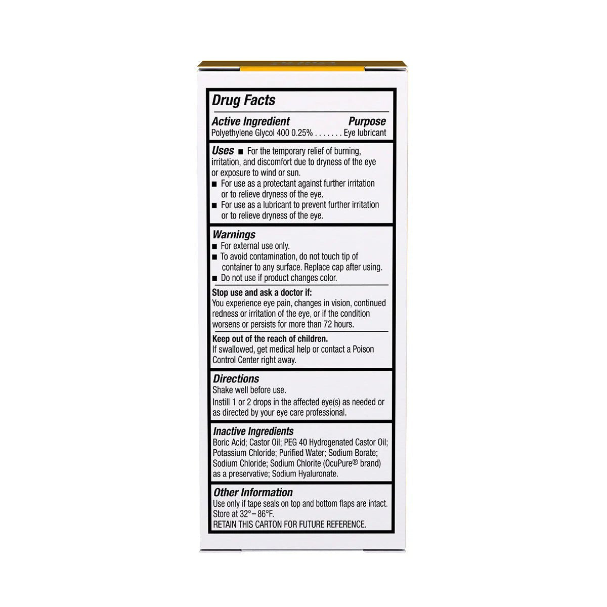 Blink Triple Care 3 in 1 Lubricating Eye Drops - Dryeye Rescue