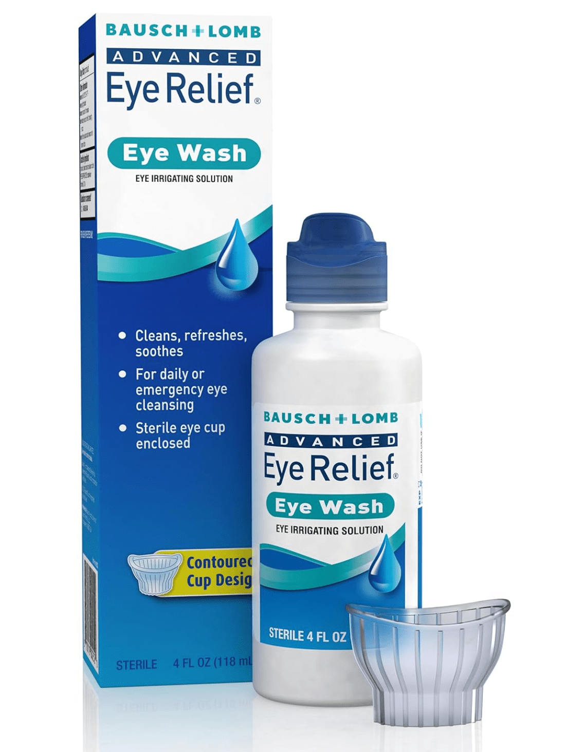 Advanced Eye Relief Eye Wash by Bausch & Lomb (4 oz Bottle) - Dryeye Rescue