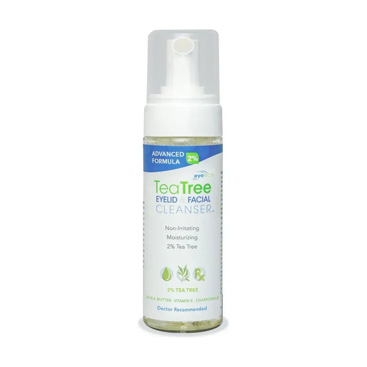 TranquilEyes - Advanced Formula 2% Tea Tree Eyelid and Facial Cleanser (2-Pack) 50mL Bottles - Dryeye Rescue